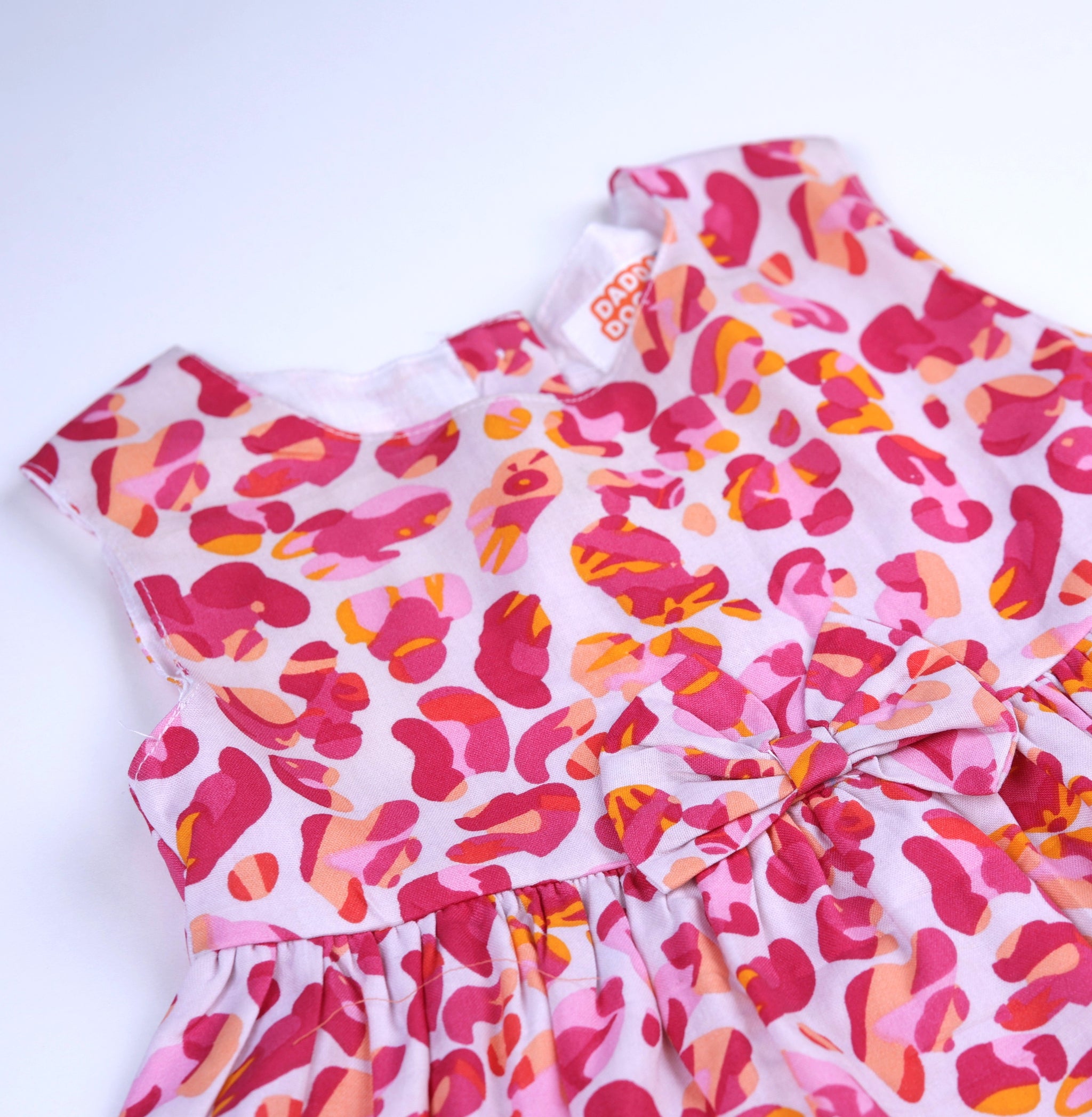 Kids Cotton Dress Set | Pink Heart Print Summer Outfit