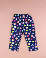 Dadda Doodle Cotton Knit Full Sleeves Co-ords Night Suit With Candy