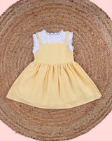 Sunny Yellow Gingham Floral Dress