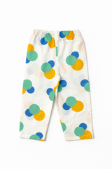 Dadda Doodle Cotton Woven Sleeveless Dots Top & Pants Set with Ruffles - Blue