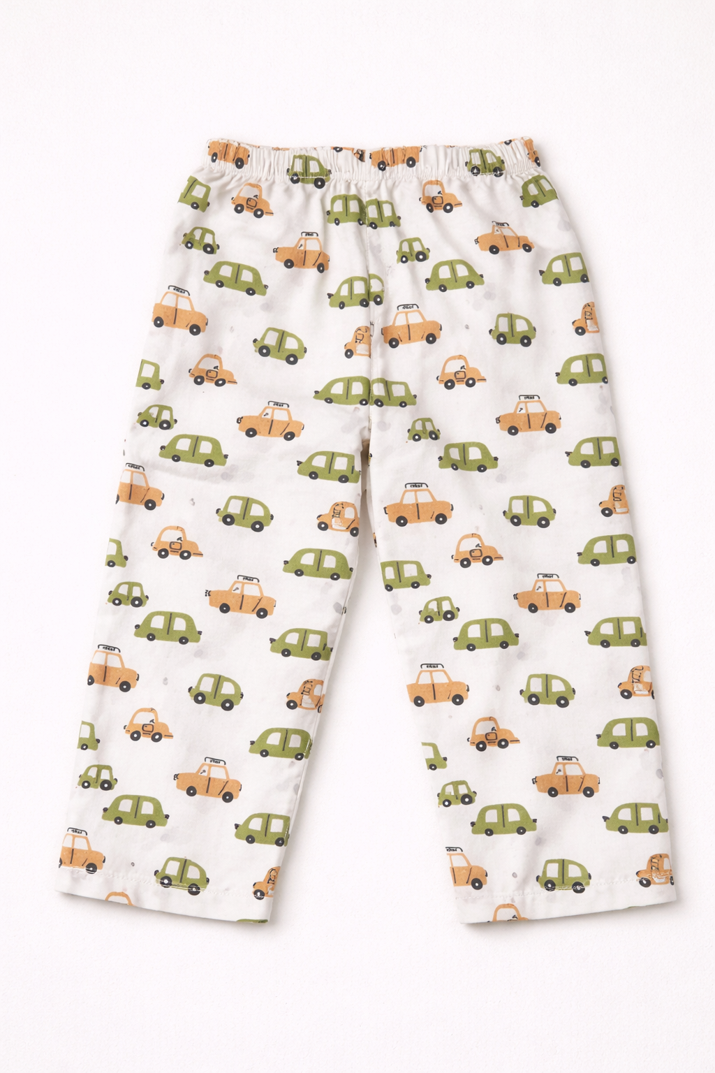 Dadda Doodle Cotton Woven Full Sleeves Co-ords Night Suit With Vehicle Print - White