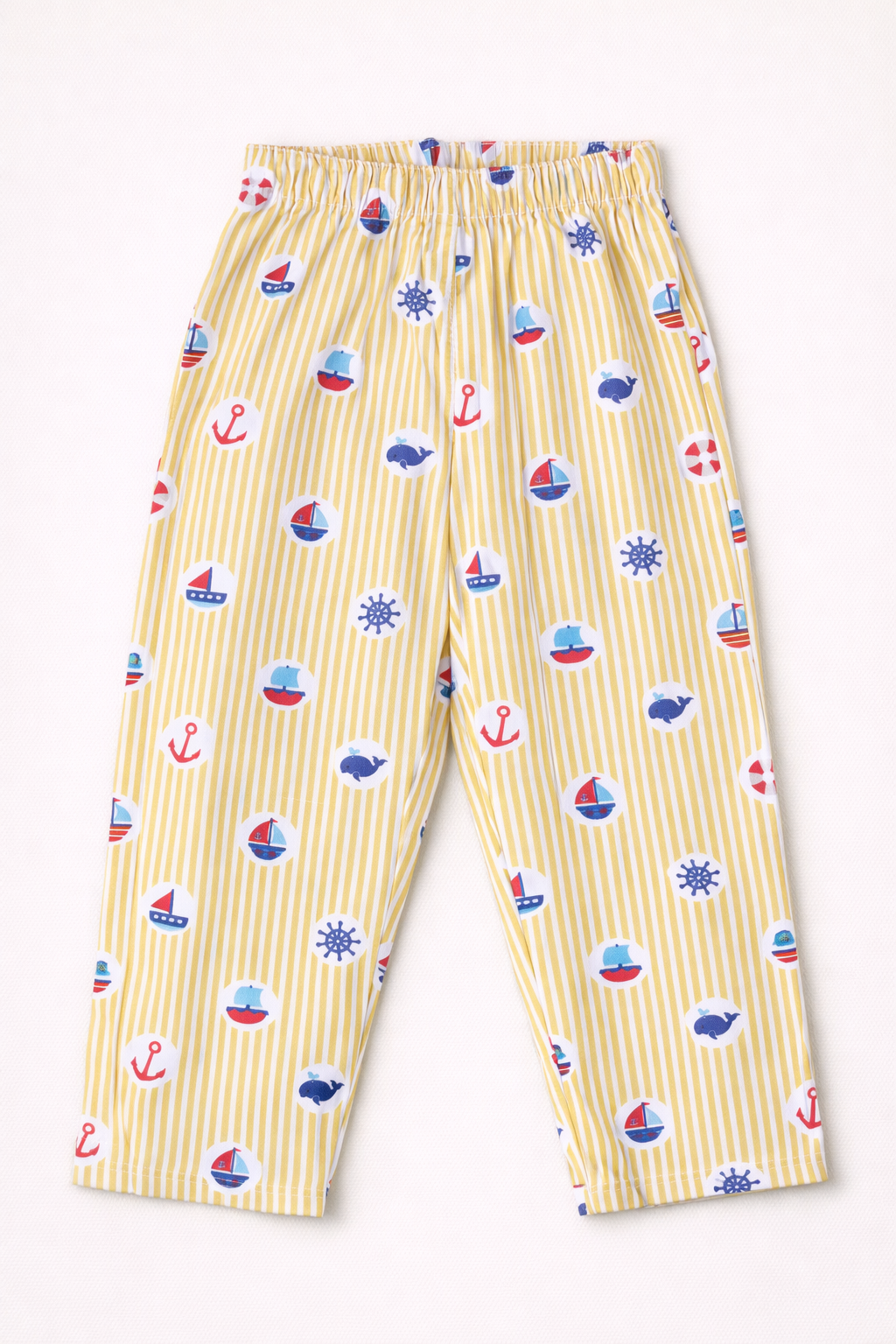 Dadda Doodle Cotton Woven Full Sleeves Co-ords Night Suit With Boat