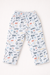 Dadda Doodle Cotton Woven Full Sleeves Co-ords Night Suit With Prints