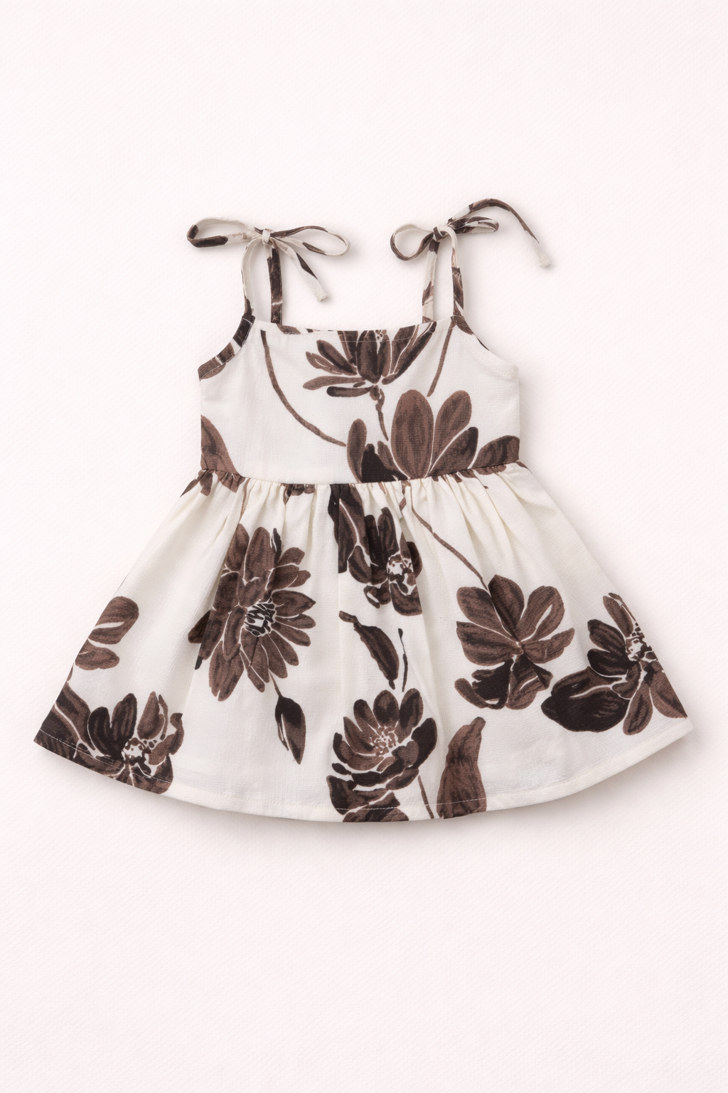 Dadda Doodle All Over Floral Printed Sleeveless Frock