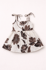 Dadda Doodle All Over Floral Printed Sleeveless Frock