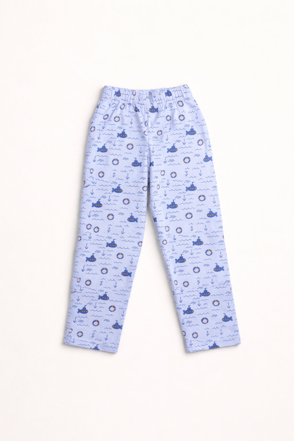 Dadda Doodle Cotton Woven Full Sleeves Co-ords Night Suit With Fish