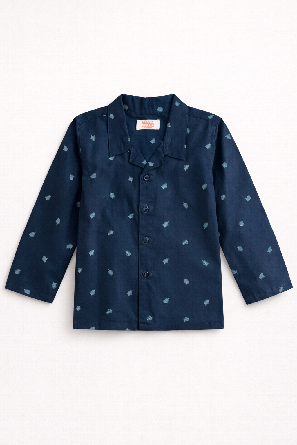 Dadda Doodle Cotton Woven Full Sleeves Co-ords Night Suit With Blue Print star