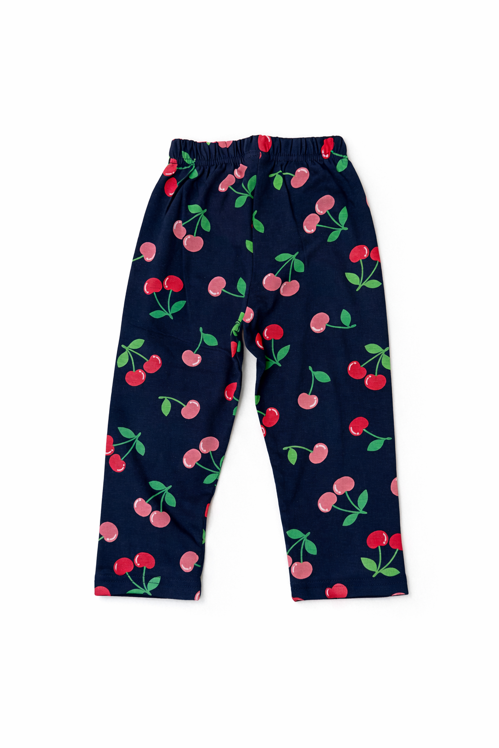 Dadda Doodle Cotton Knit Full Sleeves Co-ords Night Suit With Cherry Print - Blue