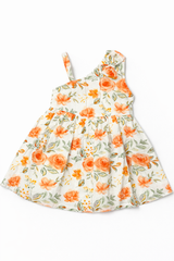Dadda Doodle All Over Floral Printed Off Shoulder Frock