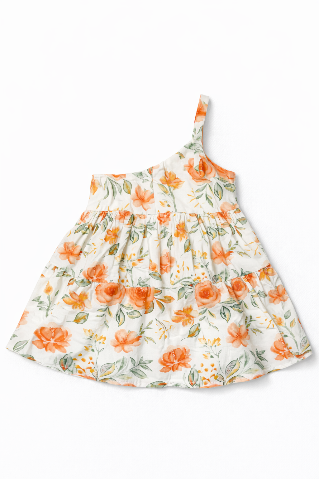 Dadda Doodle All Over Floral Printed Off Shoulder Frock