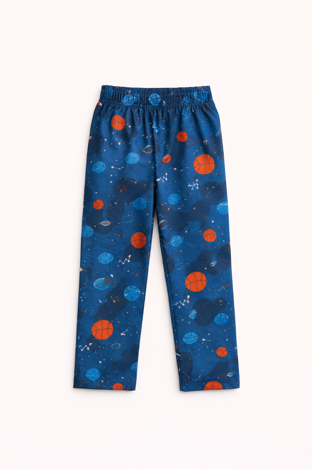 Dadda Doodle Cotton Woven Full Sleeves Co-ords Night Suit With BasketBall Print